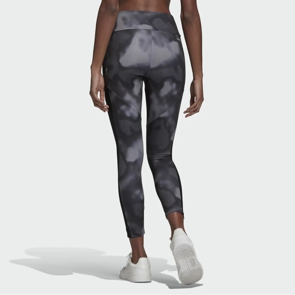 Adidas Women Designed to Move All Over Print Tights Legging GD4652 Size L - Picture 2 of 8